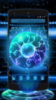 Blue Neon Tech Hologram Theme Plakat
