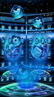 Blue Neon Tech Hologram Theme Screenshot 1