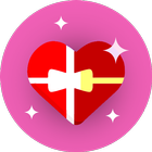 Romantic love quotes icon