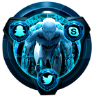 Blue Tech Robot Theme icon