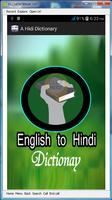 English to Hindi Dictionary plakat