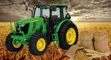 Tractor Cargo Aparcamiento Poster