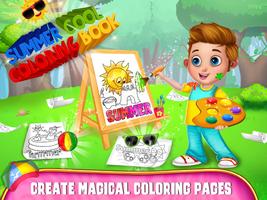 Summer Cool Coloring Book Affiche