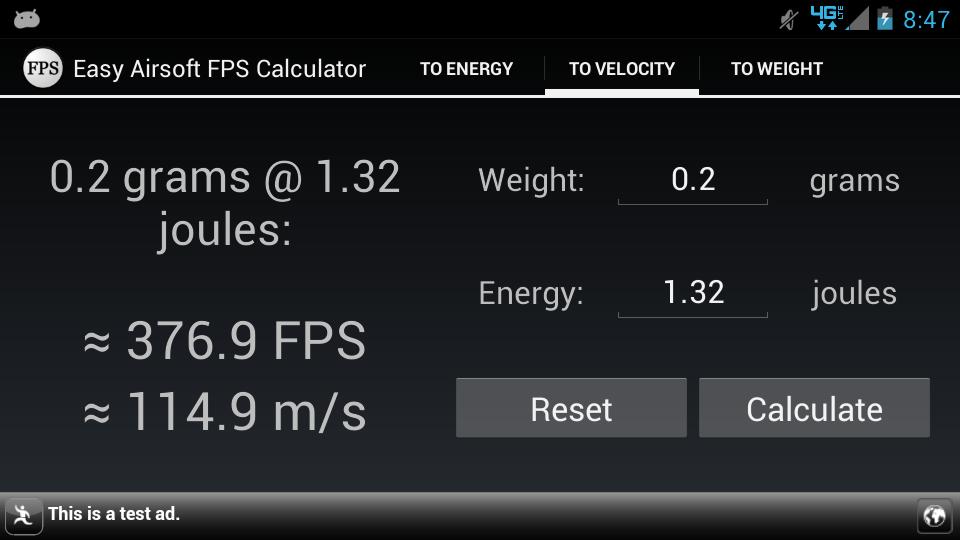 Easy Airsoft Fps Calculator Fur Android Apk Herunterladen