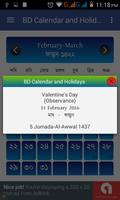 BD Calendar and Holidays 截圖 1