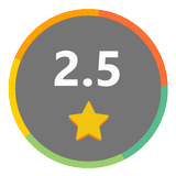 The app that is 2.5 stars Zeichen