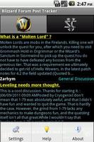 Blizzard Forum Post Tracker Affiche