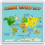Animal World Map 6 -12 ans icône