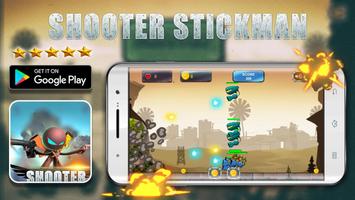 stickman shooter metal poster