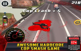 Cop Car Crash Racing CSR Chase captura de pantalla 3
