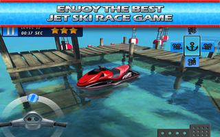 Jet Ski 3D Boat Parking Race Affiche