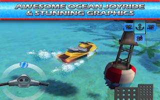 Jet Ski 3D Boat Parking Race capture d'écran 2