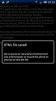 SMS to HTML screenshot 1