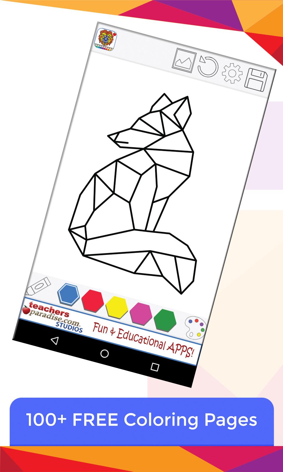 Fuzzy has detailed geometric coloring pages for kids and adults! Coloring Pages Geometric Animals : Animal Mandalas Coloring Book Geometric Coloring For Android Apk Download