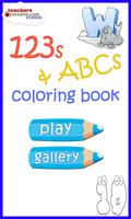 123s ABCs Kids Coloring Book الملصق