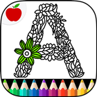 Adult Coloring Books: Alphabet ไอคอน