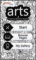 arts Coloring Book for Adults Affiche