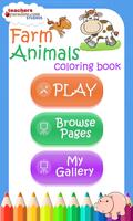 Farm Animals Coloring Book الملصق