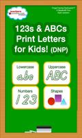 ABCs의 필기 DN 인쇄 포스터