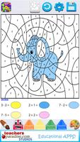 Kids Math Paint by Number Game 截图 1