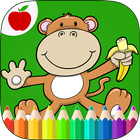 Jungle Animals Coloring Book icône