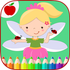 Girls Coloring Little Fairies أيقونة