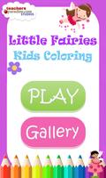 Girls Coloring Little Fairies الملصق