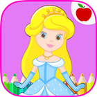 Fairytale Princess Coloring Book for Girls simgesi