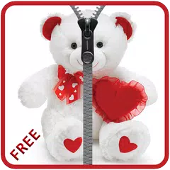 Teddy Bear Zipper Lock Screen APK download