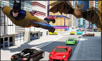 Multi Bat Superhero Transform: City Police Attack capture d'écran 1