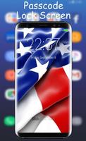 Poster Schermo di blocco della bandierina americana