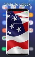 1 Schermata Schermo di blocco della bandierina americana