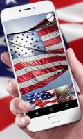 2 Schermata Schermo di blocco della bandierina americana
