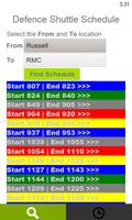 برنامه‌نما Defence Shuttle Schedule عکس از صفحه