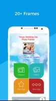 Telugu Wedding Day Photo Frames Wishes / Greetings الملصق