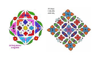 Muggulu New Year Rangavalli Designs الملصق