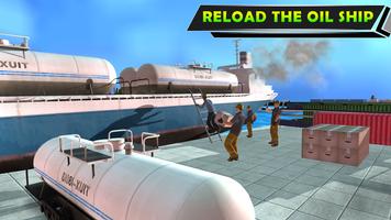 Oil Tanker Cargo Ship Simulator Games 2018 الملصق