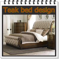 Teak bed design-poster