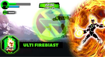 Fire Alien Headblast vs Hero Ben Ultimate Alien syot layar 3