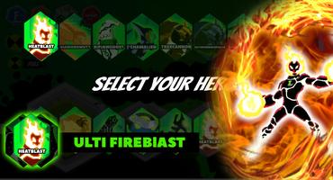 Fire Alien Headblast vs Hero Ben Ultimate Alien 포스터