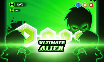 Battle beny 10x fighting of ultimate alien graymat الملصق
