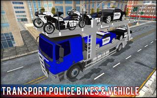 Police Car Transporter Truck स्क्रीनशॉट 3