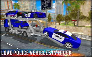 Police Car Transporter Truck स्क्रीनशॉट 2