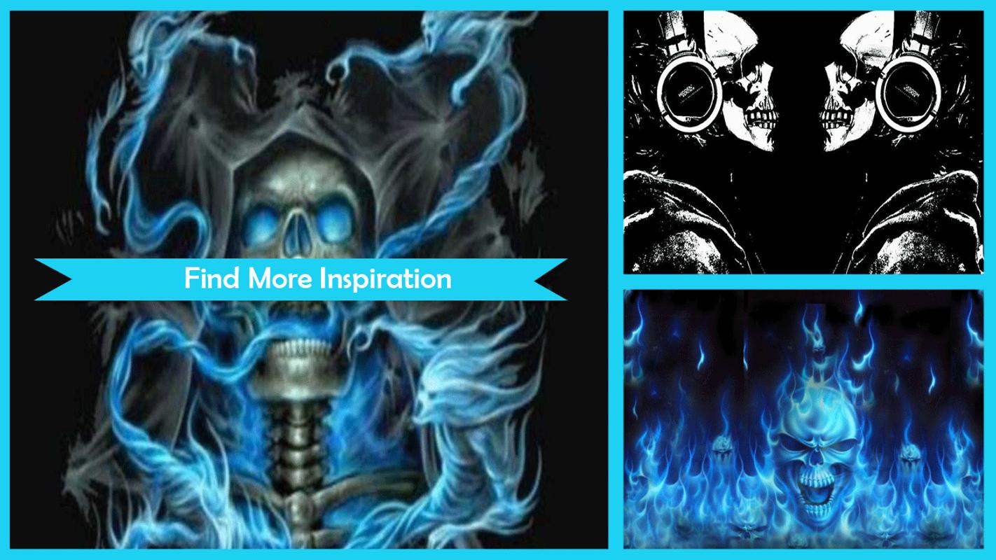 Blue Fire Skull Wallpaper APK Download Gratis Personalisasi APL