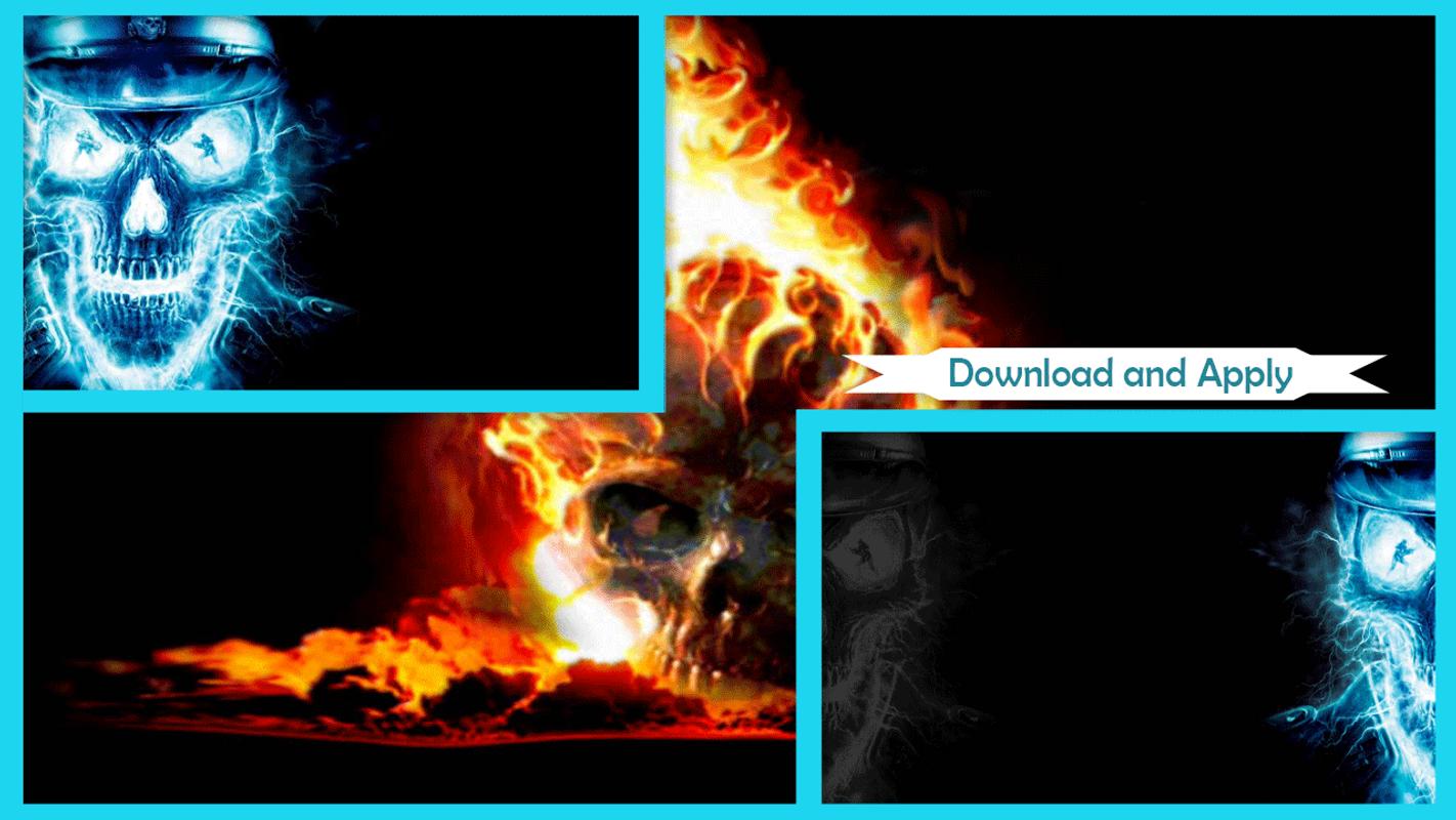 Blue Fire Skull Wallpaper APK Download Gratis Personalisasi APL