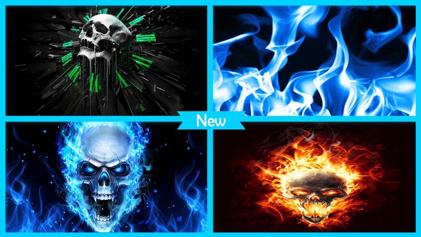 Blue Fire Skull Wallpaper APK Download Gratis Personalisasi APL