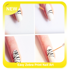 Easy Zebra Print Nail Art آئیکن