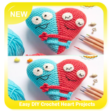 Łatwe projekty DIY Crochet Heart ikona