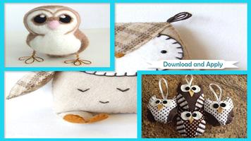 Scary DIY Felted Owl Tutorial Affiche