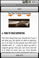 Ten Tips to Ease Depression poster